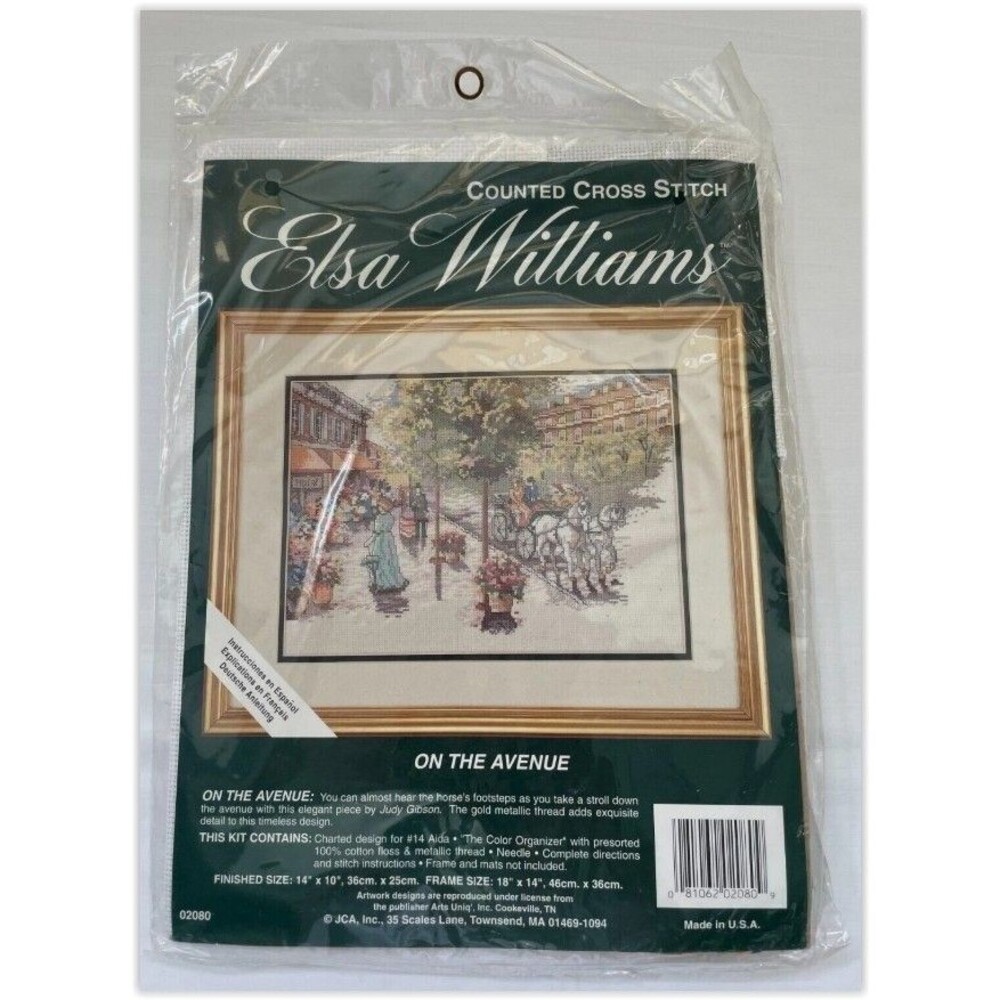 Elsa Williams Counted Cross Stitch Kit 02080 "On the Avenue" 14X10 NEW